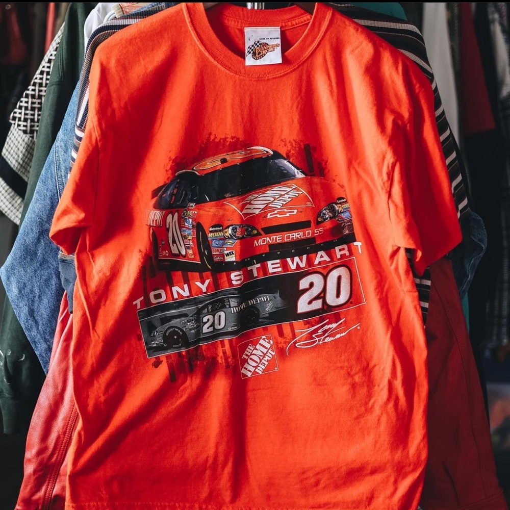 2000’s Orange Tony Stewart Vintage Tee 
Large